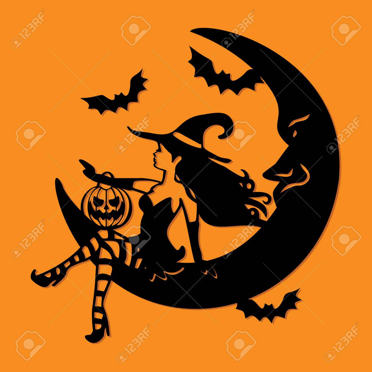 Download An Illustration Of A Sexy Witch Sitting On A Crescent Moon With Royalty Free Cliparts Vectors And Stock Illustration Image 80109359