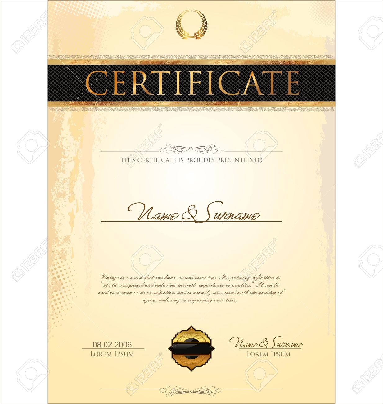 certificate of stock template