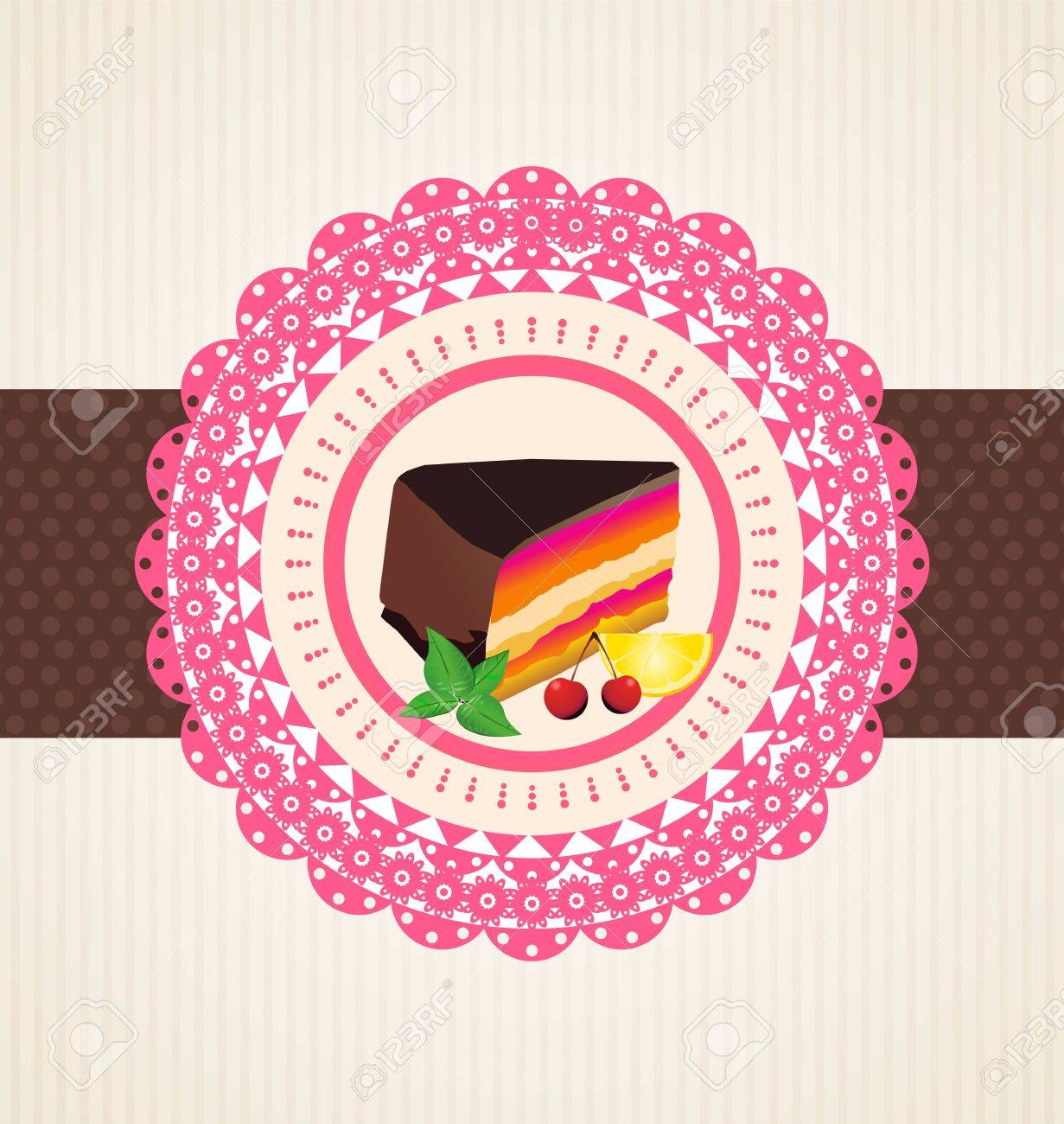 frame with cupcake invitation template royalty free cliparts