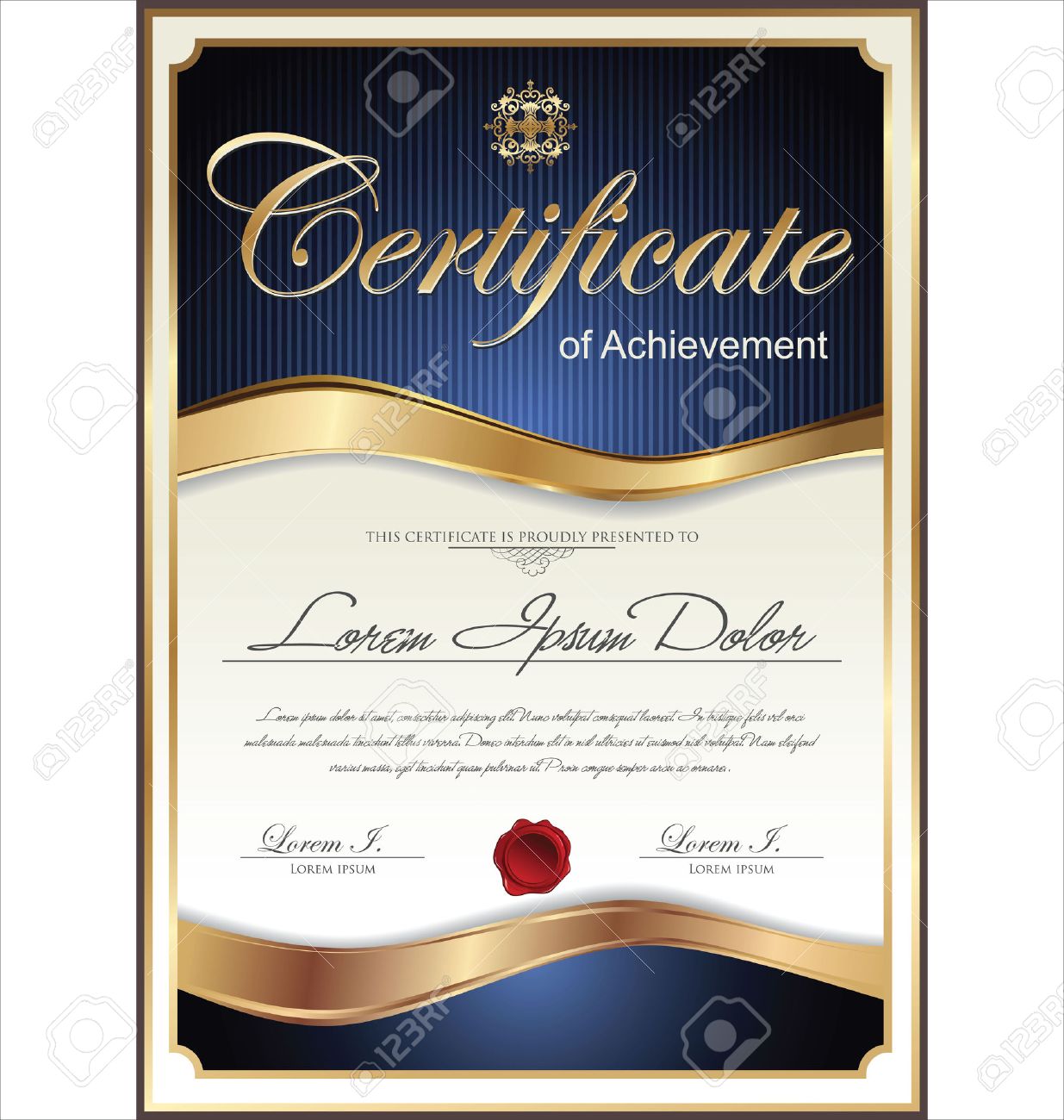 gold certificate template