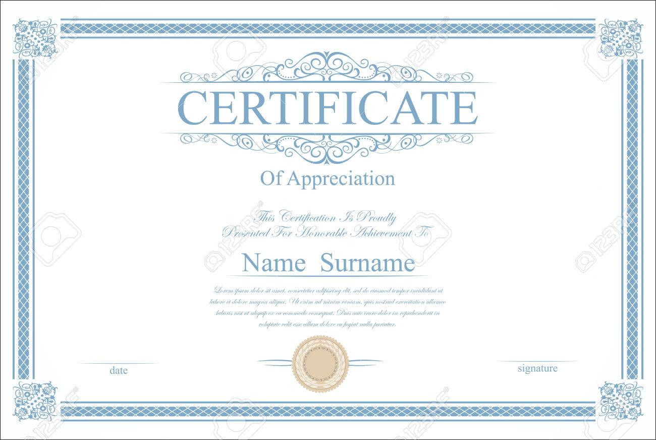 retro vintage certificate or diploma template diploma template