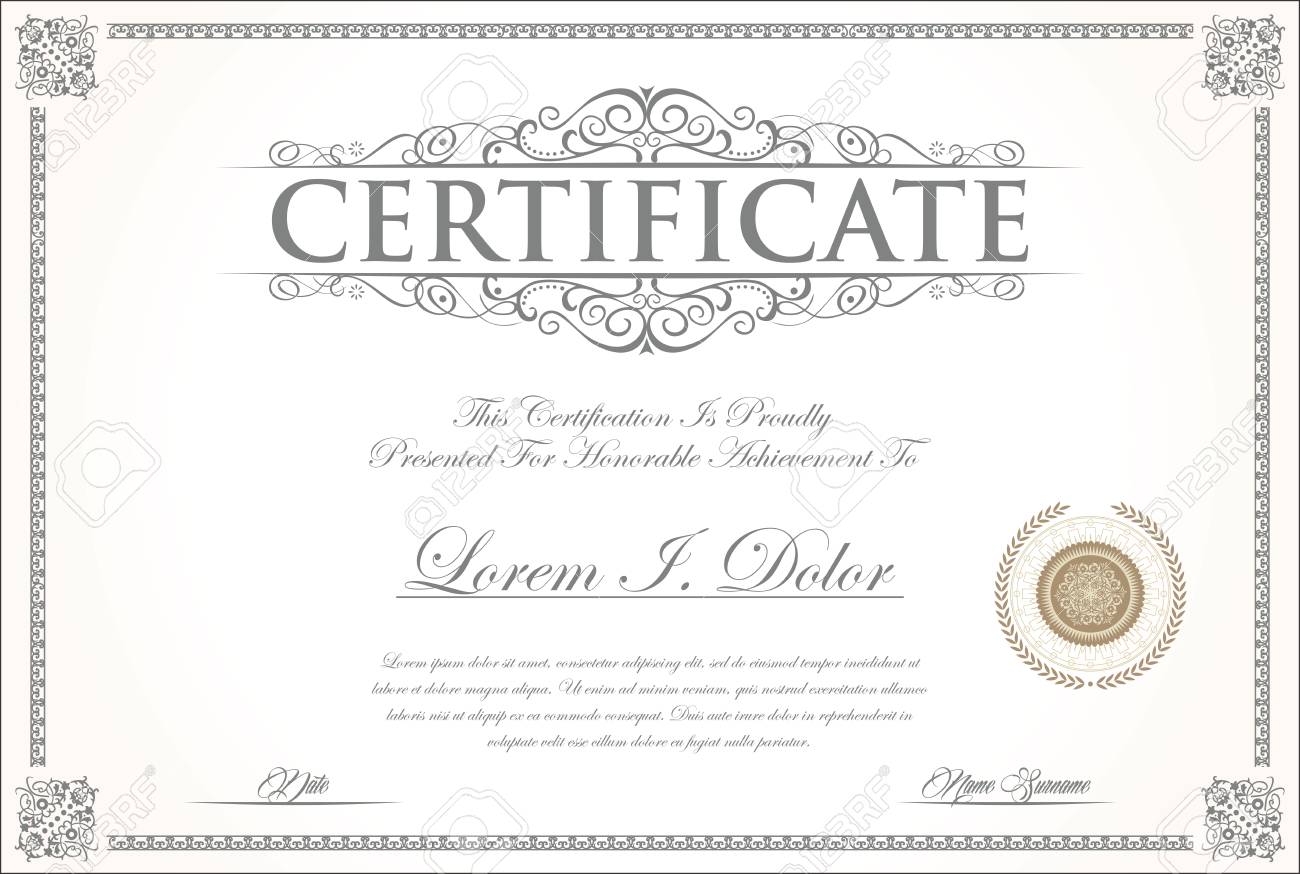 elegant certificate or diploma template royalty free cliparts