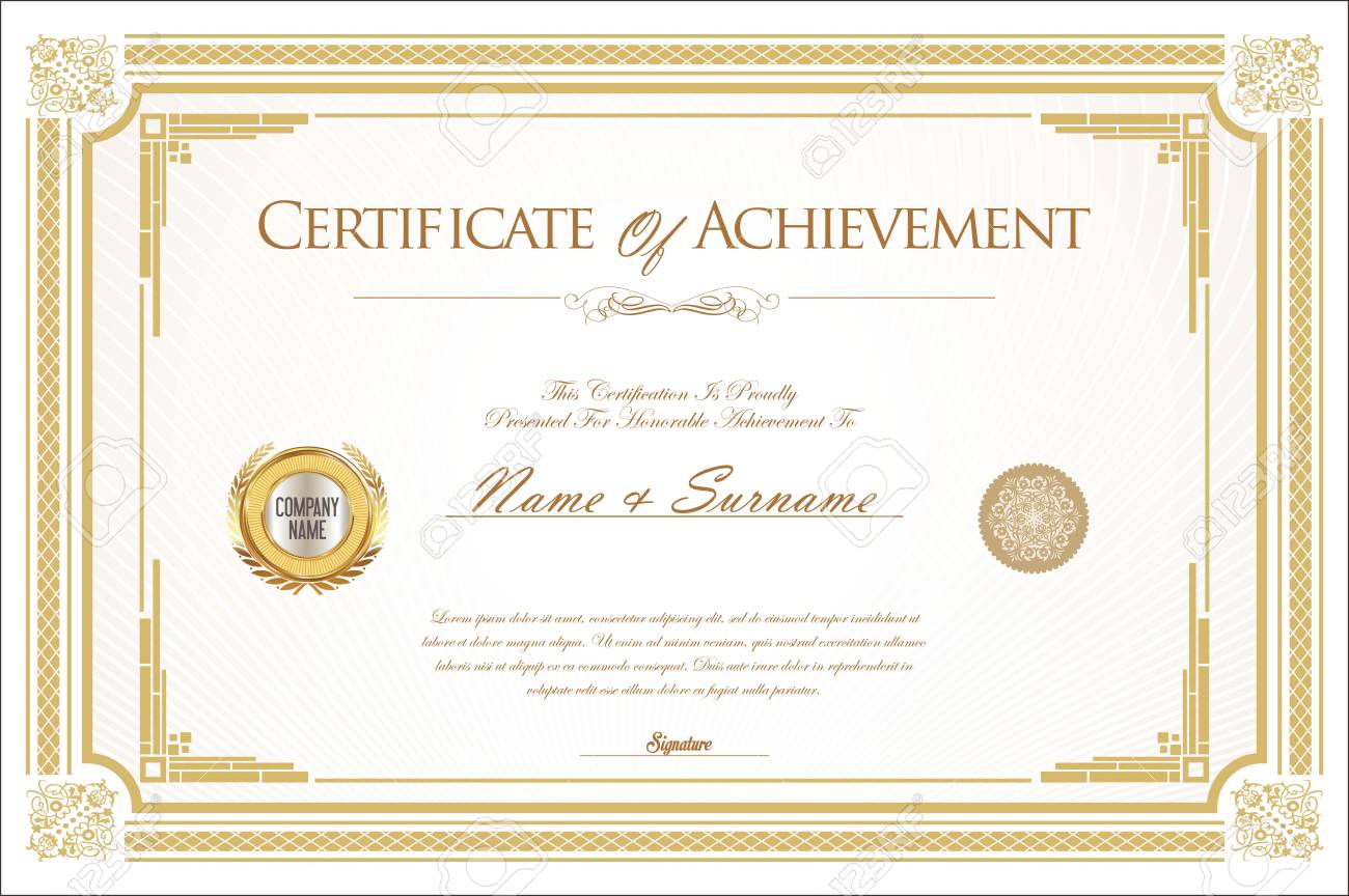 certificate of achievement or diploma template certificate achievement
