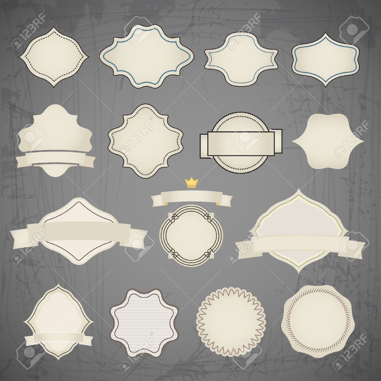 vector vintage labels template