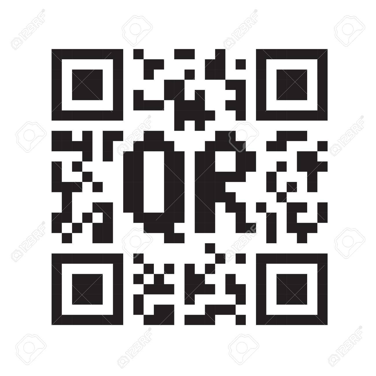 モノクロ Qr コード抽象テンプレートのイラスト素材 ベクタ Image 13506901