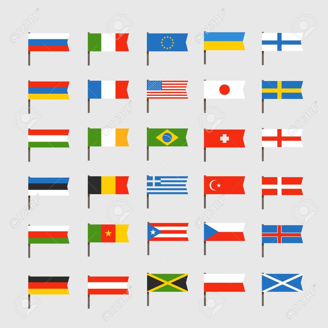 Colores de banderas de todos los paises