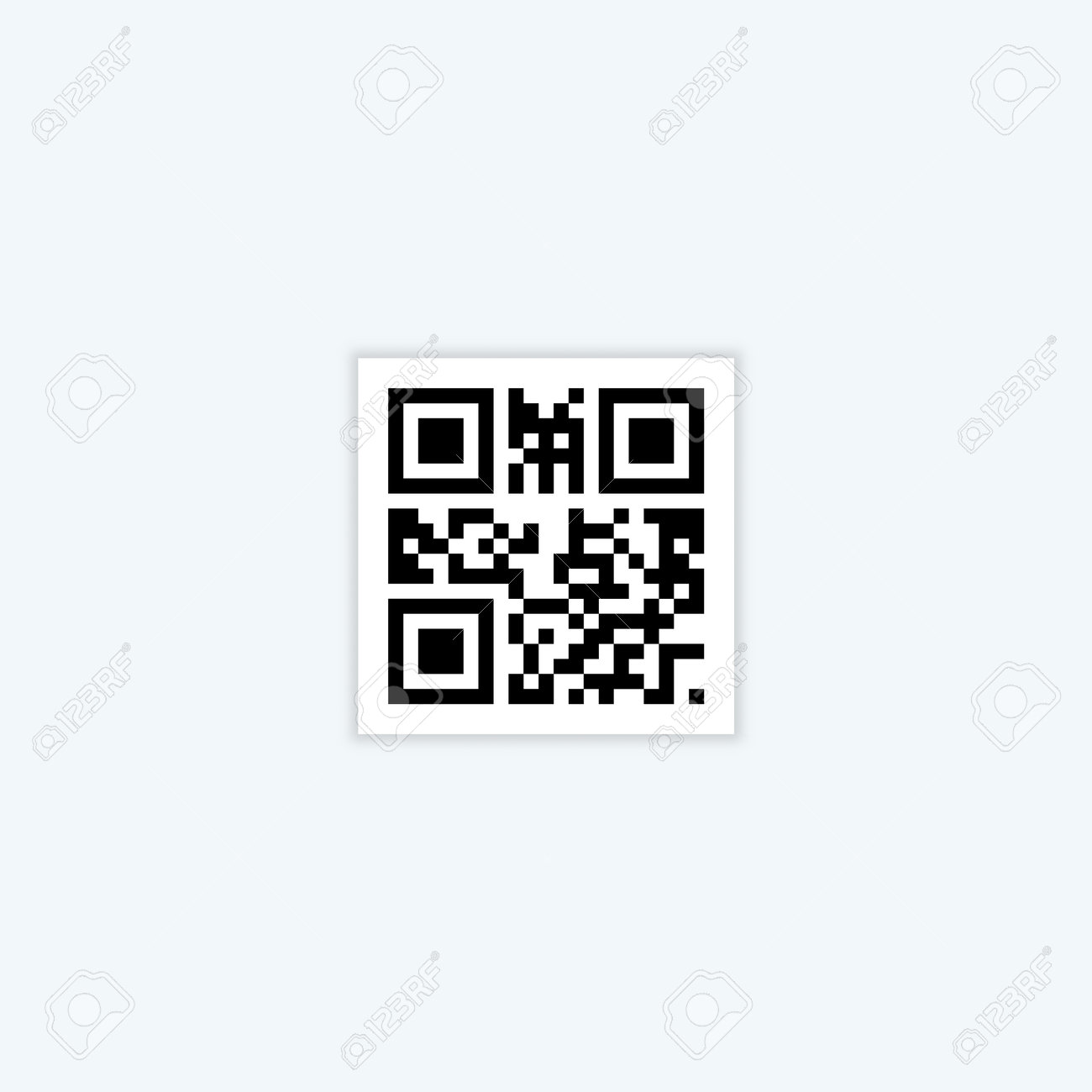 Etykieta Kodu QR. Przykadowy Kod Qr Do Zeskanowania. Wektor SVG, Cliparty,  ilustracje stockowe oraz ilustracje wektorowe Royalty Free. Image 160429935
