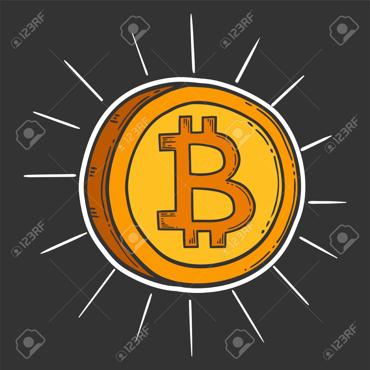 Bitcoin Vector Image Digital Currency Sign Cryptocurrency Logo, Hand Drawn,  And Engraved Style Royalty Free SVG, Cliparts, Vectors, and Stock  Illustration. Image 97543736.