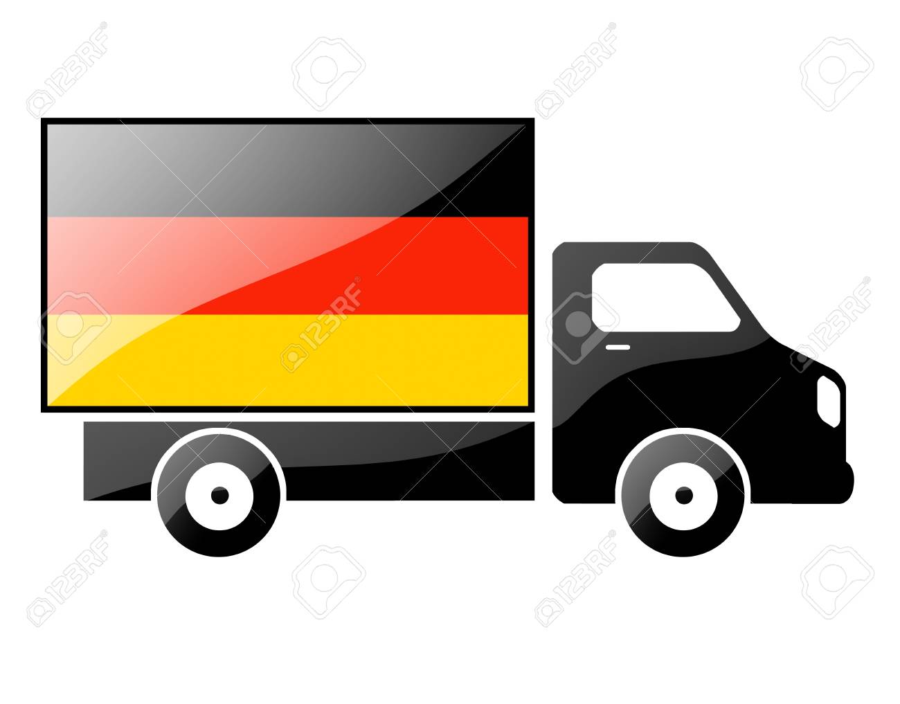 ドイツの旗はトラックのシルエットに描かれました 光沢のあるイラスト の写真素材 画像素材 Image ドイツの旗はトラックのシルエットに描かれました 光沢のあるイラスト の写真素材 画像素材 Image