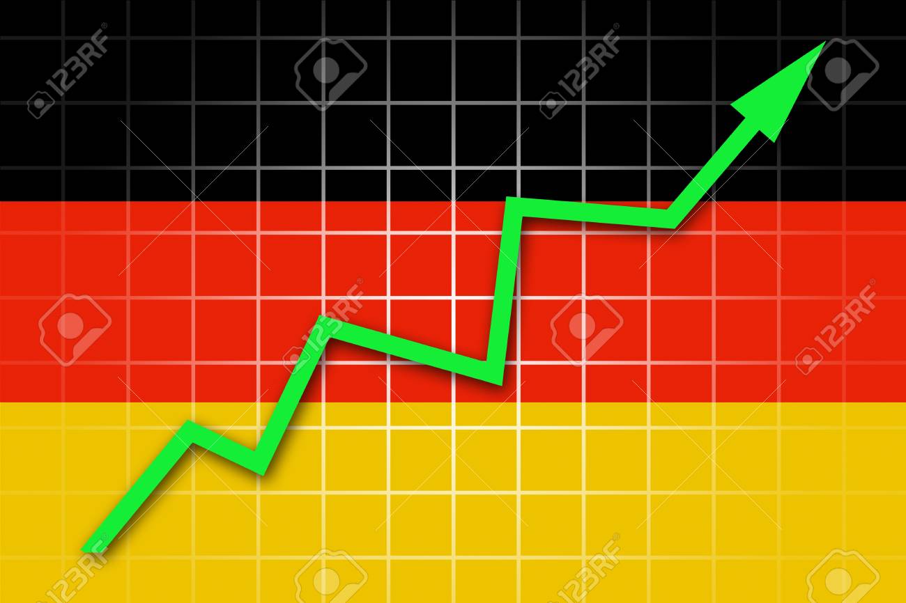 독일 국기와 화살표 그래프가 올라간다. 로열티 무료 사진, 그림, 이미지 그리고 스톡포토그래피. Image 18964362