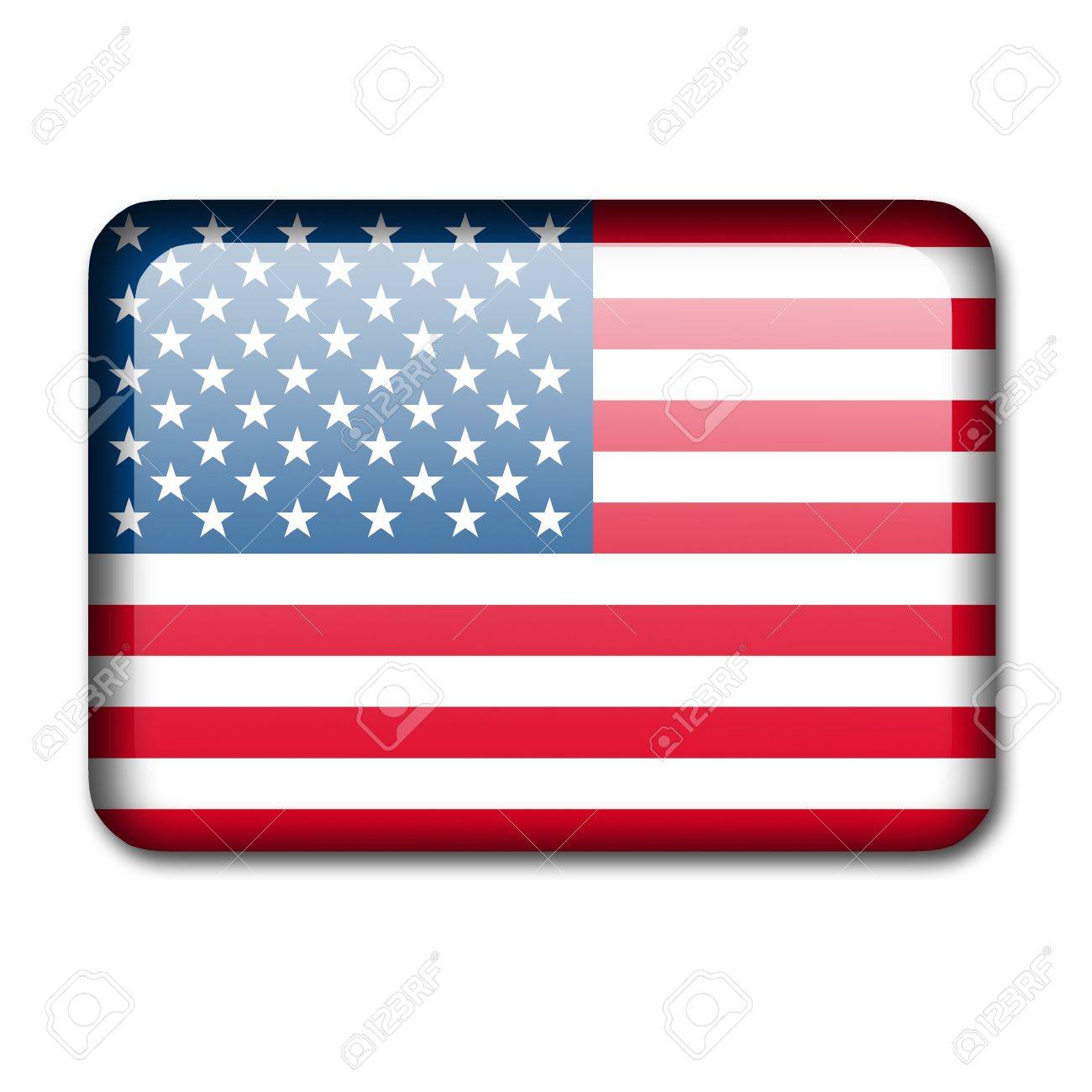 アメリカ国旗のスタイルの光沢のあるアイコン の写真素材 画像素材 Image