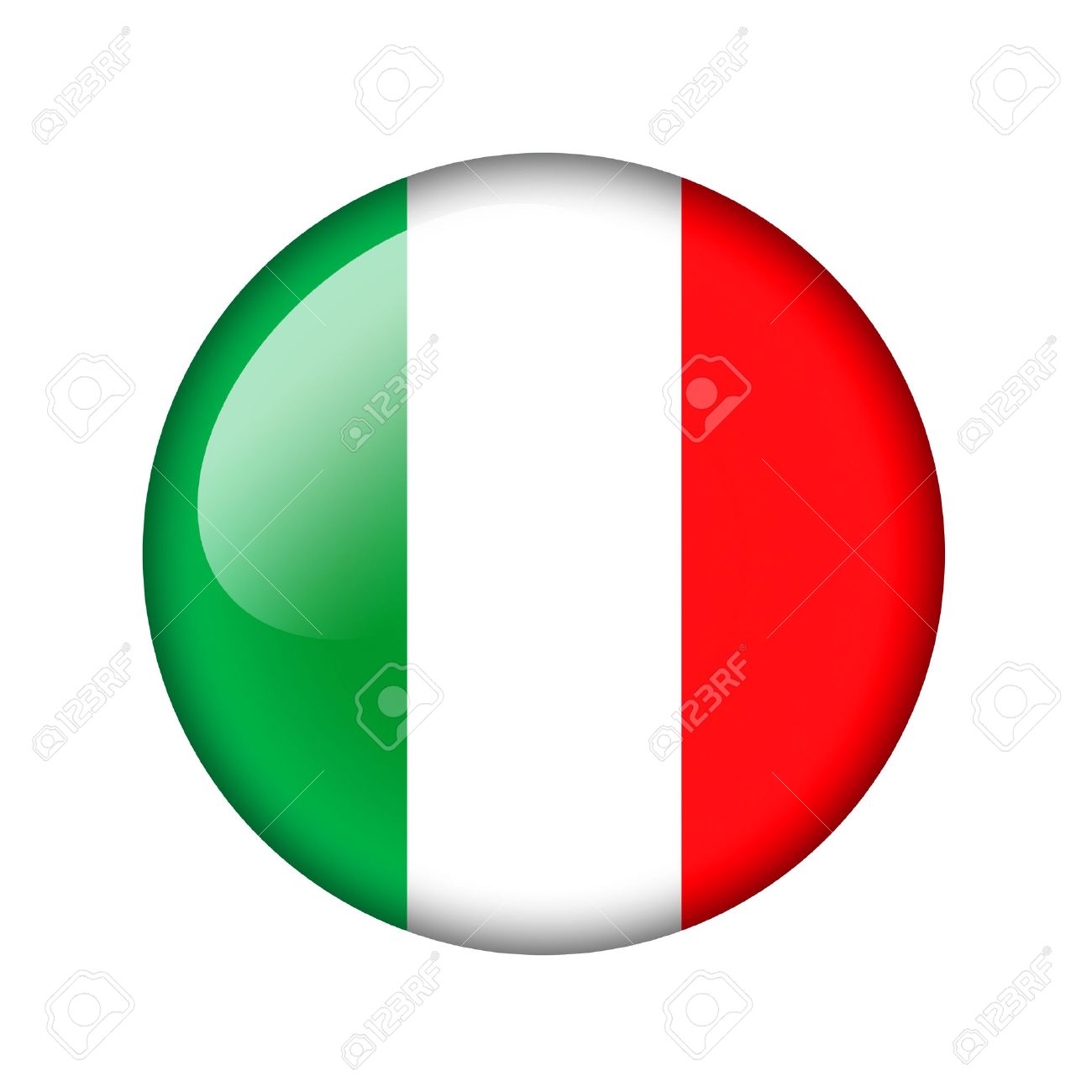 The Italian Flag Round Glossy Icon Isolated On White Background Stock Photo Picture And Royalty Free Image Image 51968033