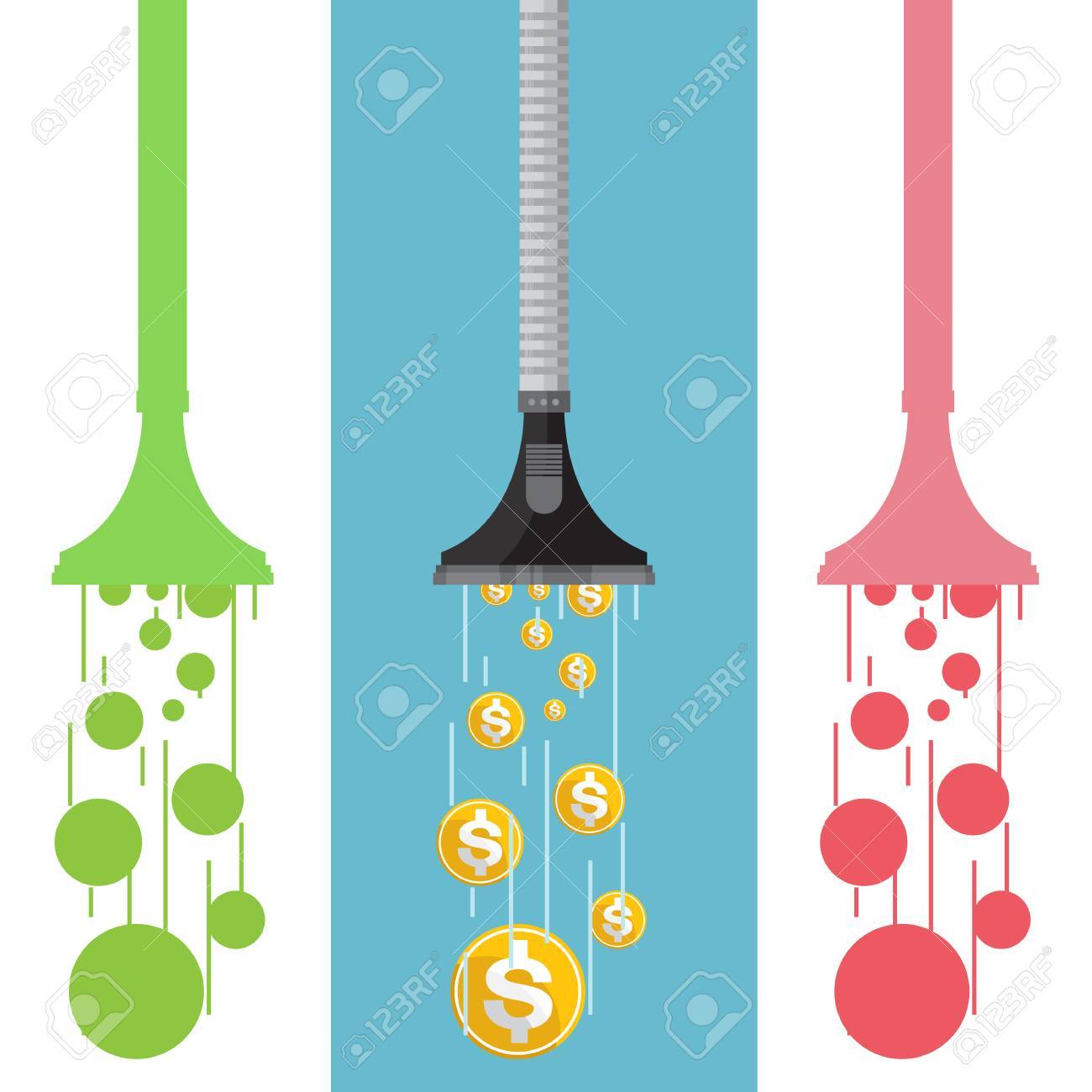 銀のコインのベクトルを吸う掃除機 のイラスト素材 ベクタ Image 銀のコインのベクトルを吸う掃除機 のイラスト素材 ベクタ Image