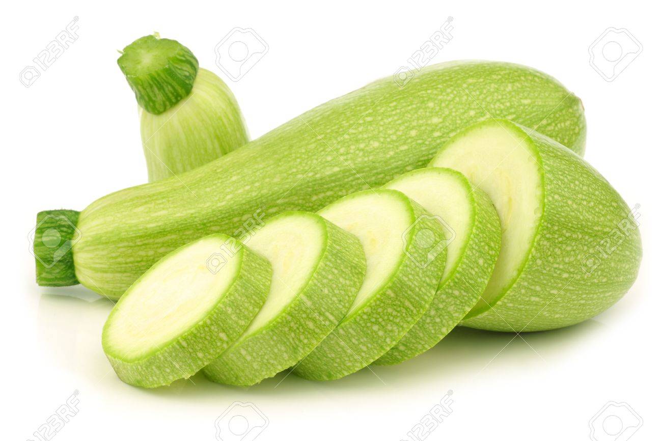 Light Green Turkish Zucchini S Cucurbita Pepo On A White Background Stock Photo Picture And Royalty Free Image Image 15107152
