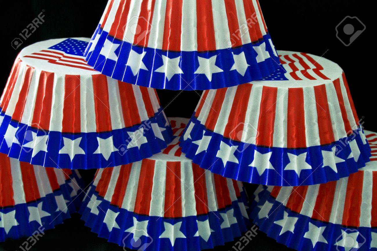 American Cupcake Cases Stock Photo American Cupcake Cases Stock Photo