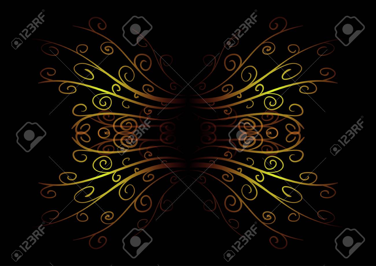 暗い背景にグラデーションで綺麗な模様 のイラスト素材 ベクタ Image