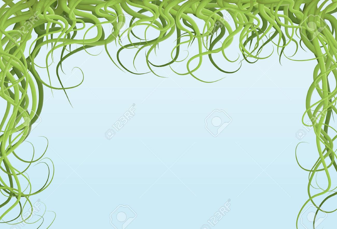 手描きイラストごちゃ混ぜつるページ罫線のイラスト素材 ベクタ Image