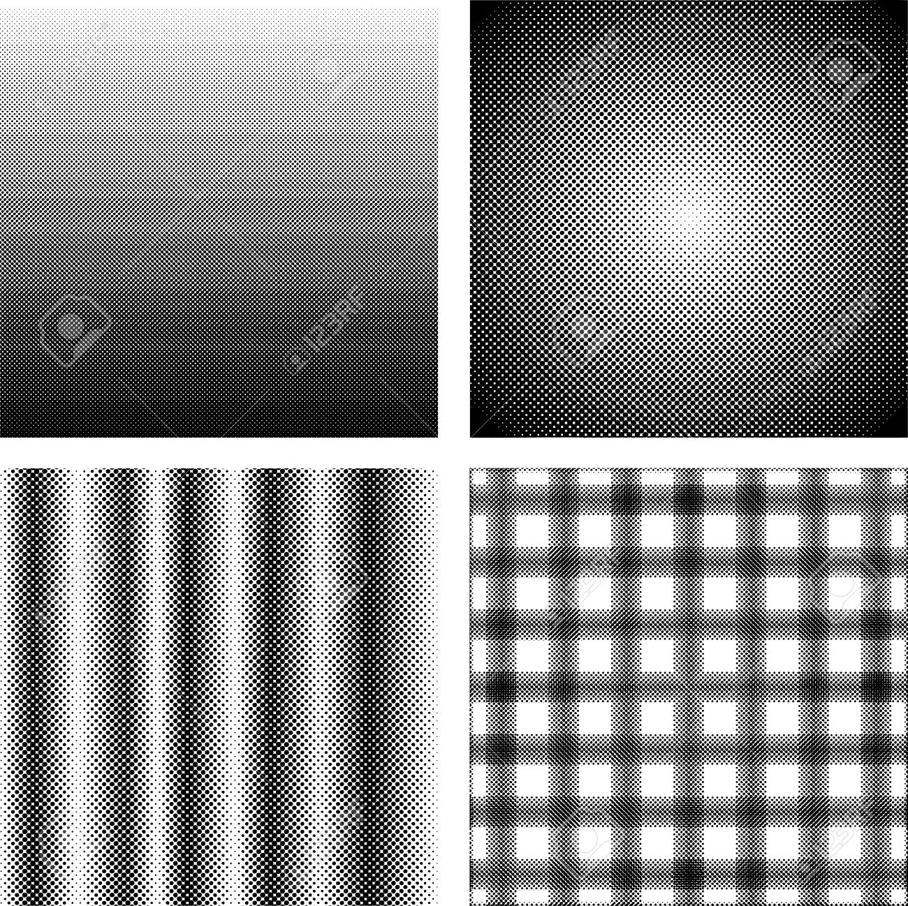 漫画またはコミックのスクリーン トーン パターンのセットのイラスト