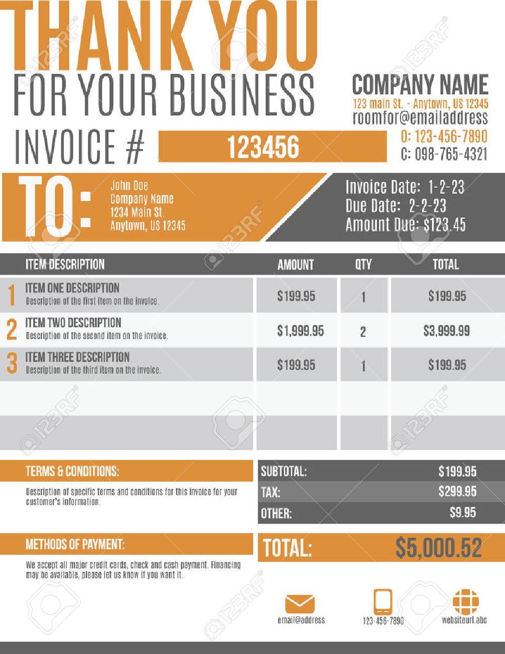fun and modern customizable invoice template design advertising invoice template