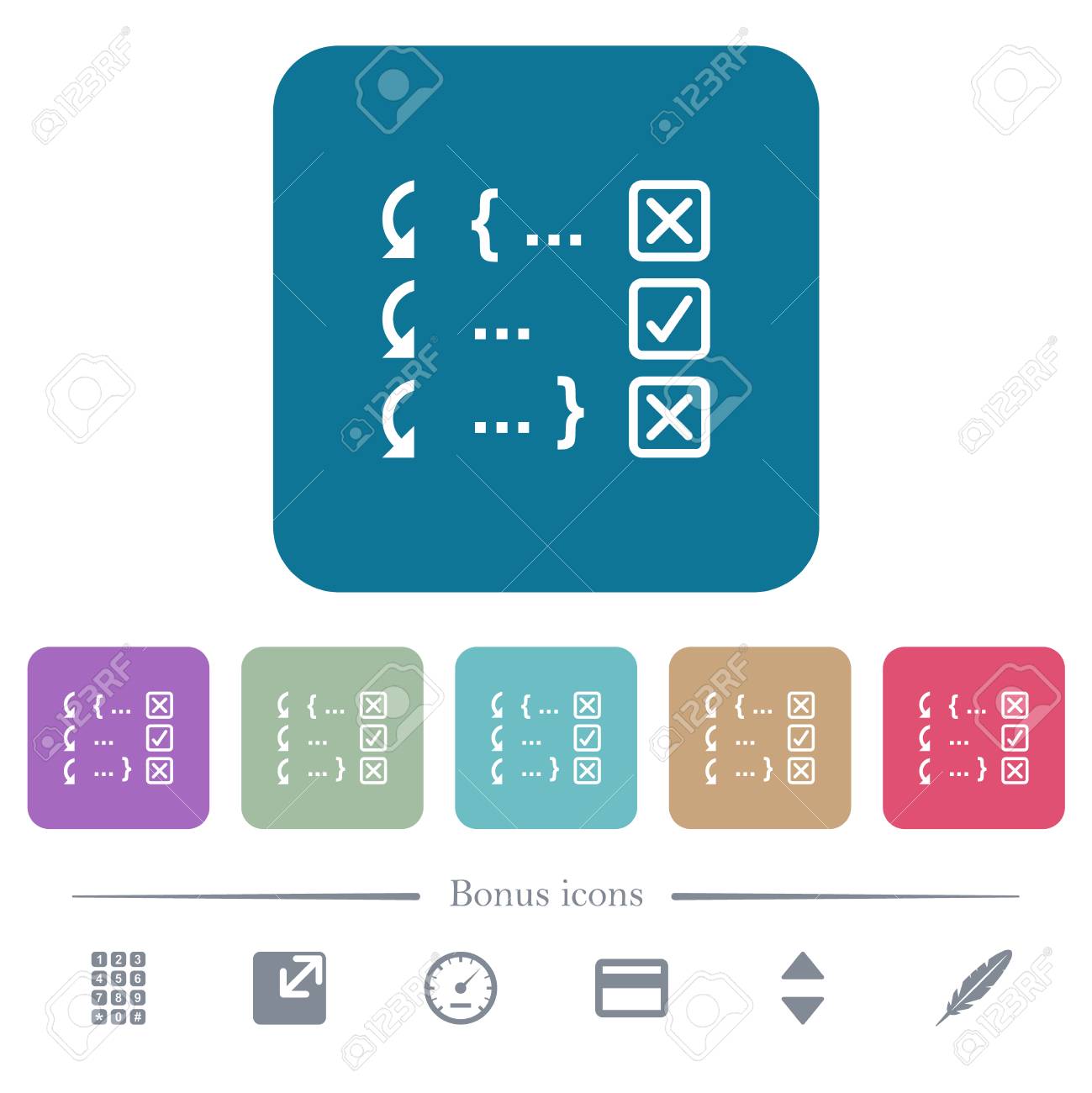 debugging program white flat icons on color rounded square backgrounds program backgrounds