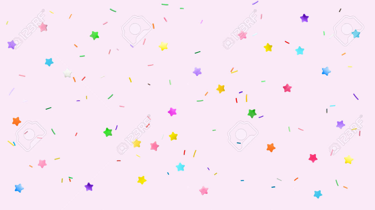 Colorful sprinkles on pink background, flat lay - 172669429 Colorful sprinkles on pink background, flat lay - 172669429