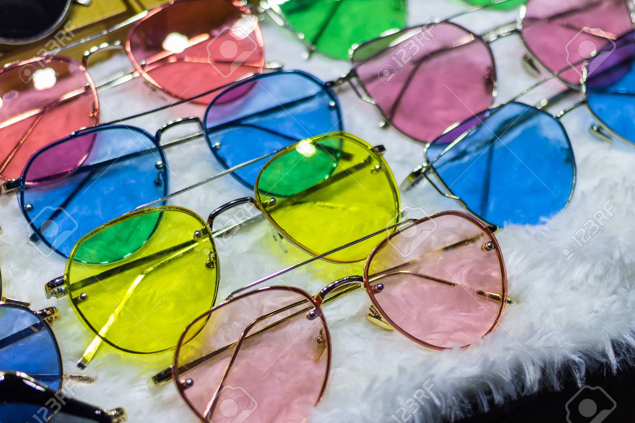 bright colored sunglasses