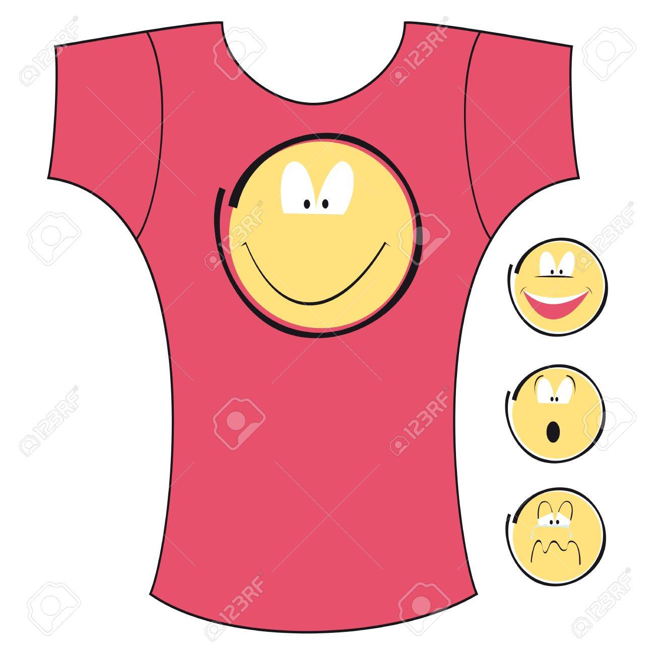 Sweater With A Big Smiley Face And Other Faces With Different Royalty Free Cliparts Vectors And Stock Illustration Image