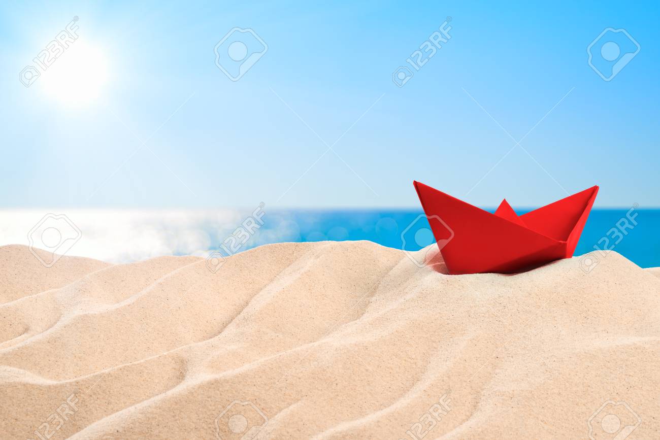 On the beach - a red sand dune on the beach - 81471720 On the beach - a red sand dune on the beach - 81471720