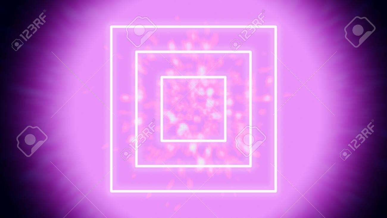The portal - three glowing or neon tube-like light objects, hovering in front of a tunnel of moving particles - digitally generated image - 130118879 The portal - three glowing or neon tube-like light objects, hovering in front of a tunnel of moving particles - digitally generated image - 130118879