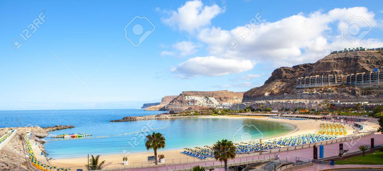 Amadores Strand Am Fruhen Morgen In Gran Canaria Insel Lizenzfreie Fotos Bilder Und Stock Fotografie Image 20197256