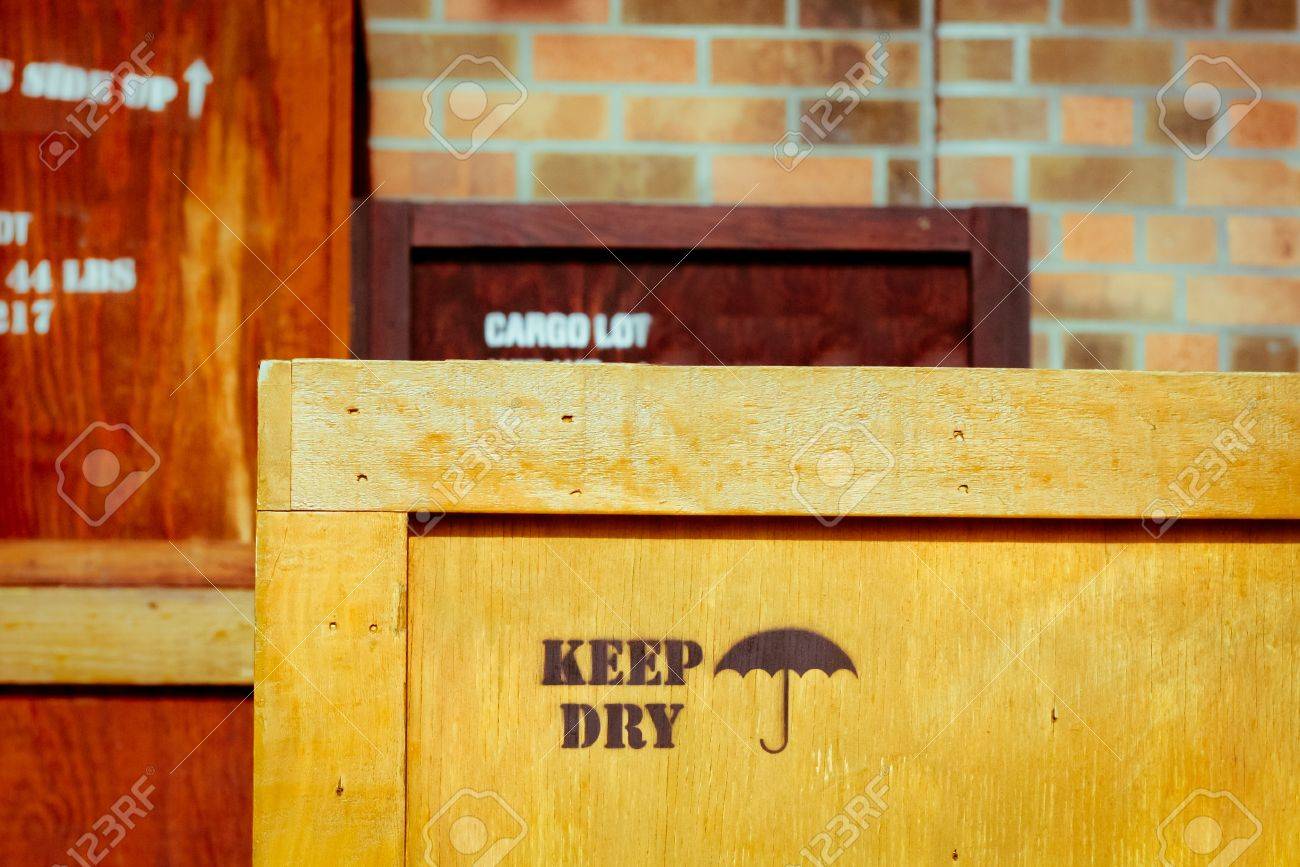 Wooden Cargo Crates Stacked In A Warehouse Stock Photo Wooden Cargo Crates Stacked In A Warehouse Stock Photo