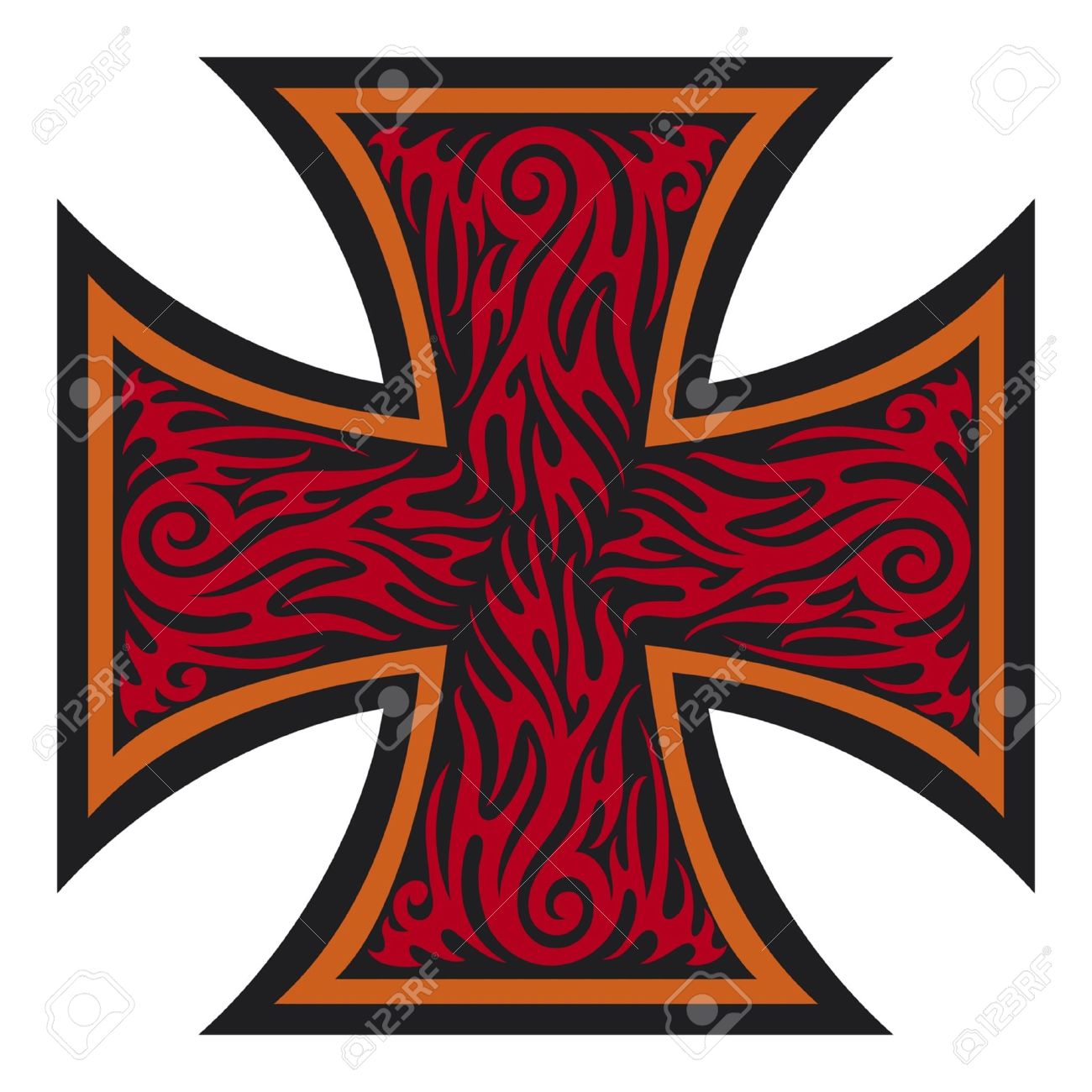 Iron Cross Tattoo Style Tribal Stock Vector Iron Cross Tattoo Style Tribal Stock Vector