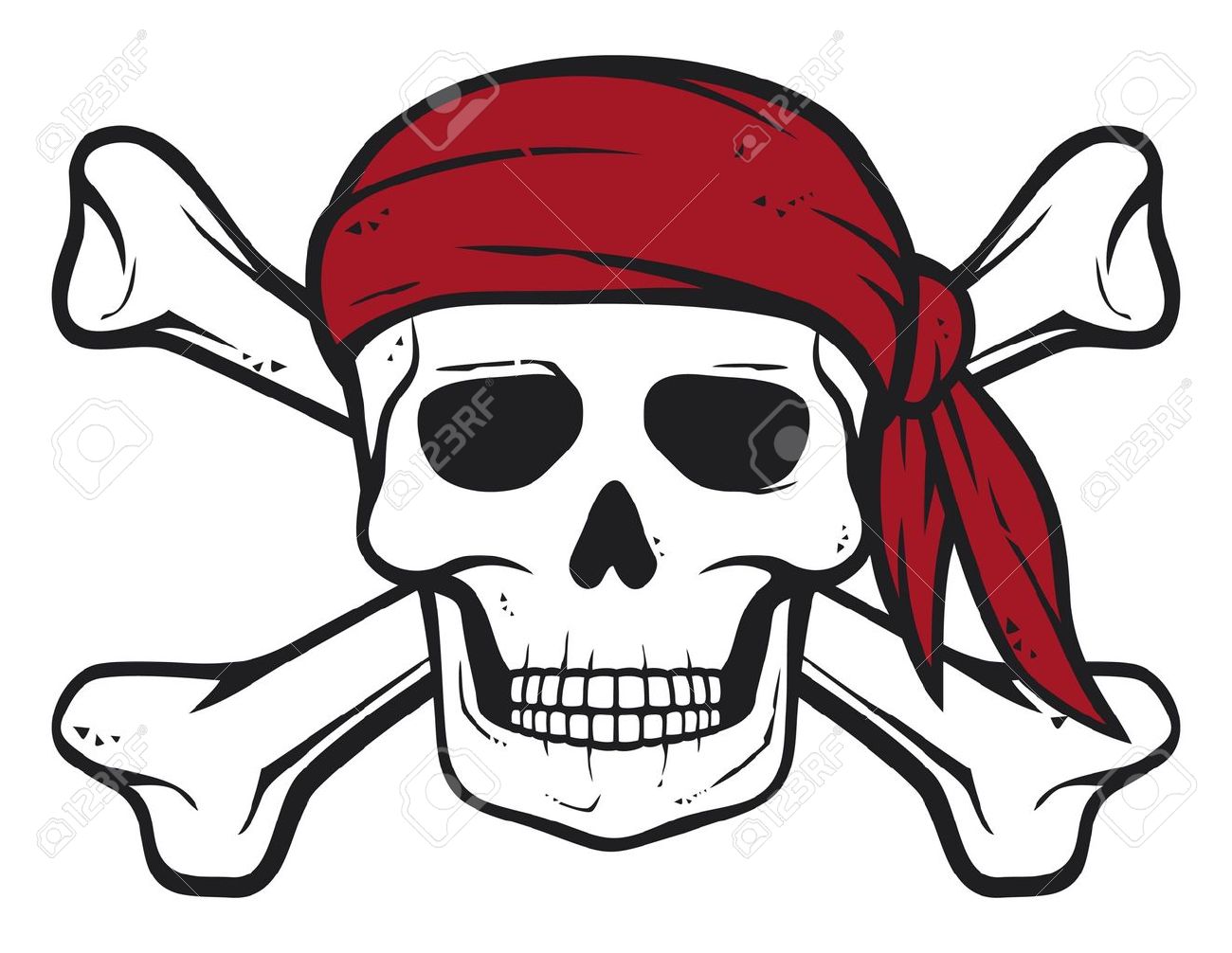 Piraten Totenkopf Rotes Halstuch Und Knochen Piraten Symbol Schadel Und Gekreuzten Knochen Schadel Mit Gekreuzten Knochen Lizenzfrei Nutzbare Vektorgrafiken Clip Arts Illustrationen Image 14974436