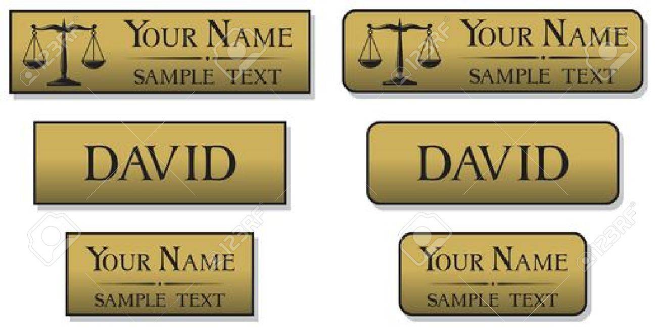 engraved metal name badges royalty free cliparts vectors and stock sample name badge