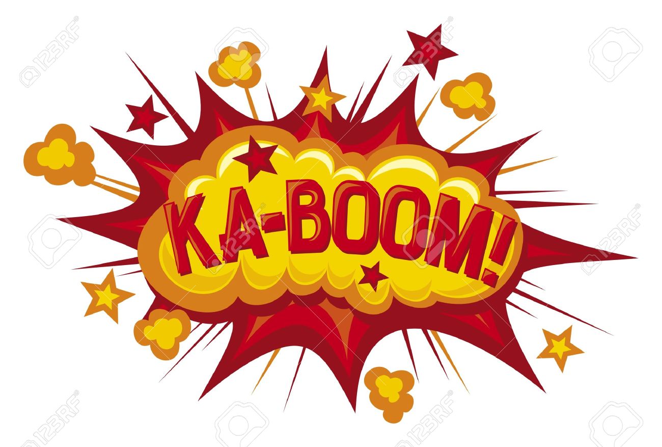 cartoon ka boom comic book element royalty free cliparts vectors
