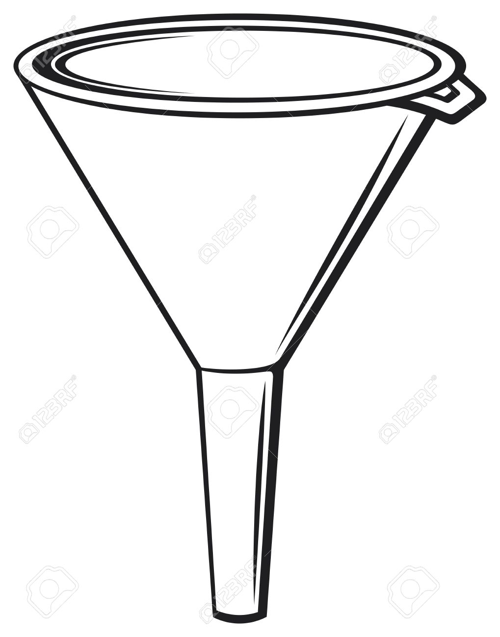 illustration of funnel plastic funnel for domestic use plastic
