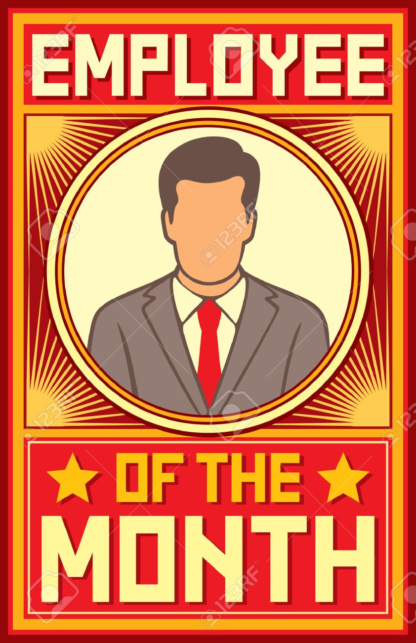 employee of the month design royalty free cliparts vectors and