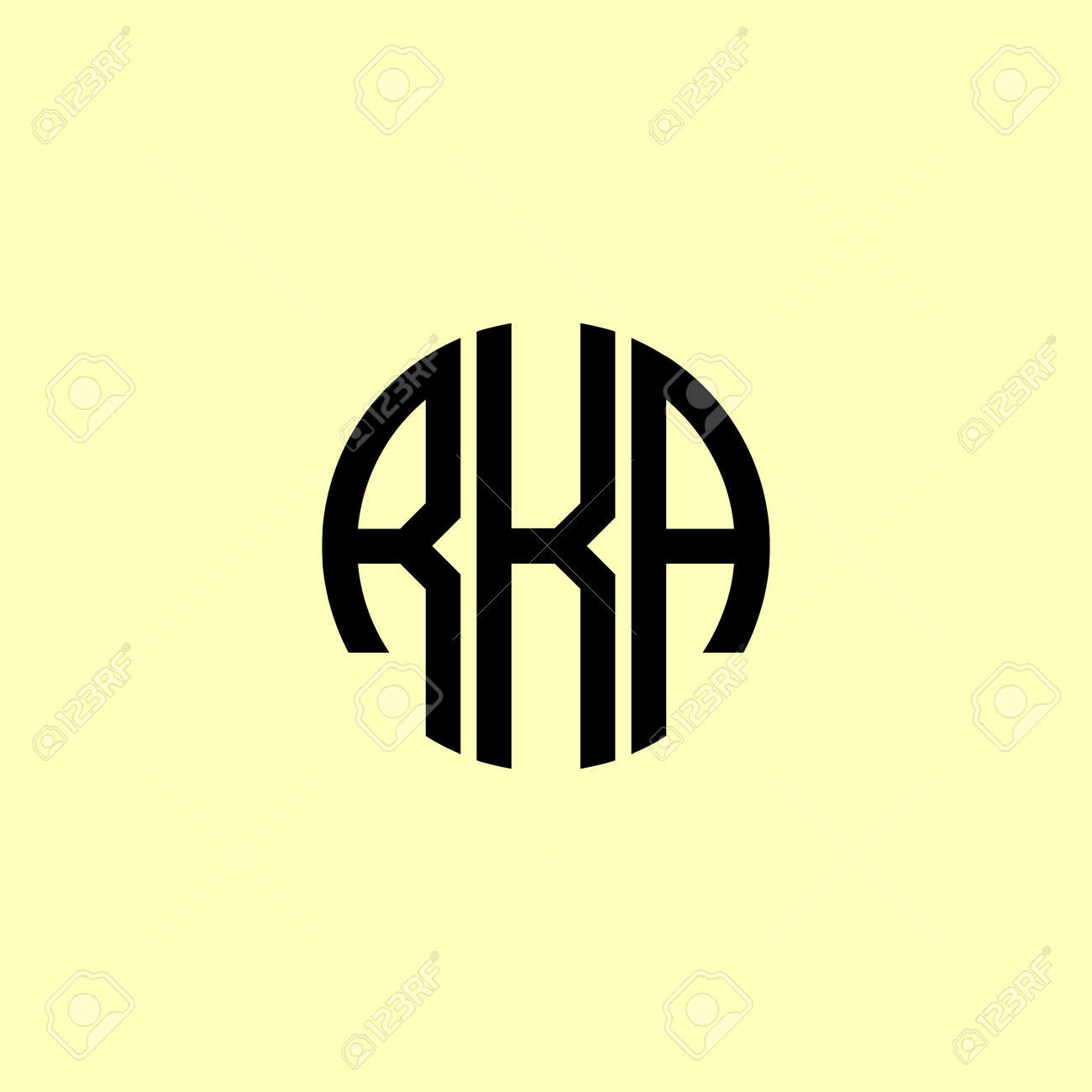 Creative Rounded Initial Letters RKA Logo. It will be suitable for which company or brand name start those initial. - 171682758 Creative Rounded Initial Letters RKA Logo. It will be suitable for which company or brand name start those initial. - 171682758