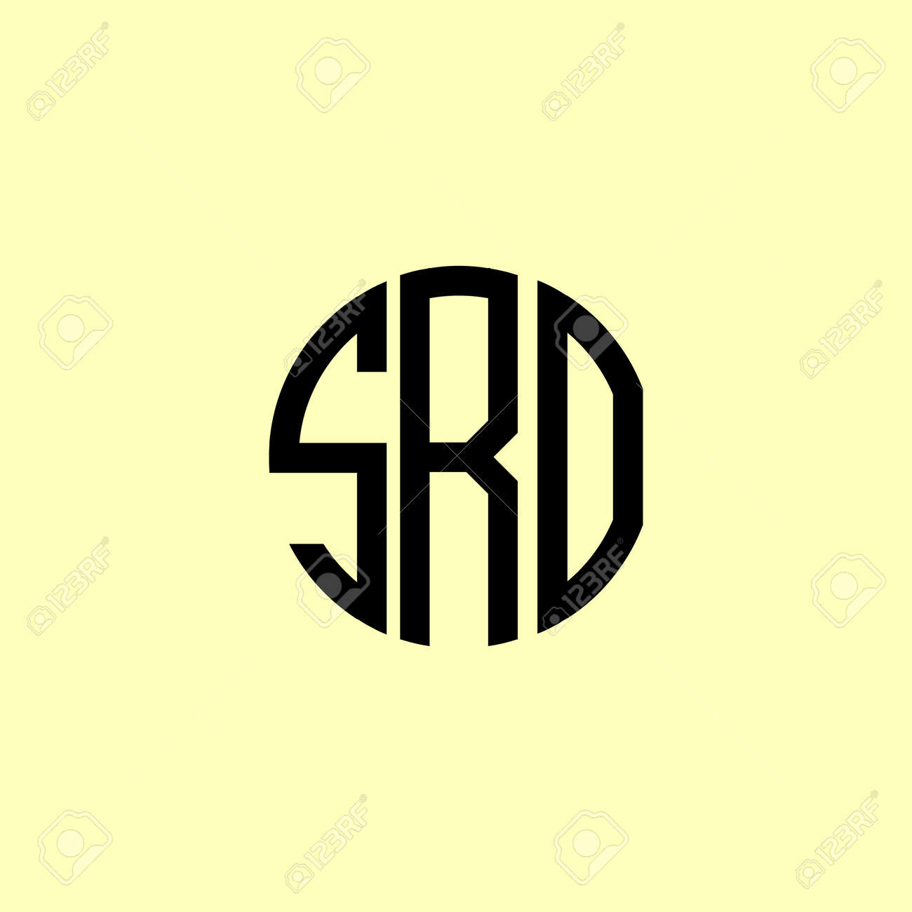 Creative Rounded Initial Letters SRO Logo. It Will Be Suitable For 