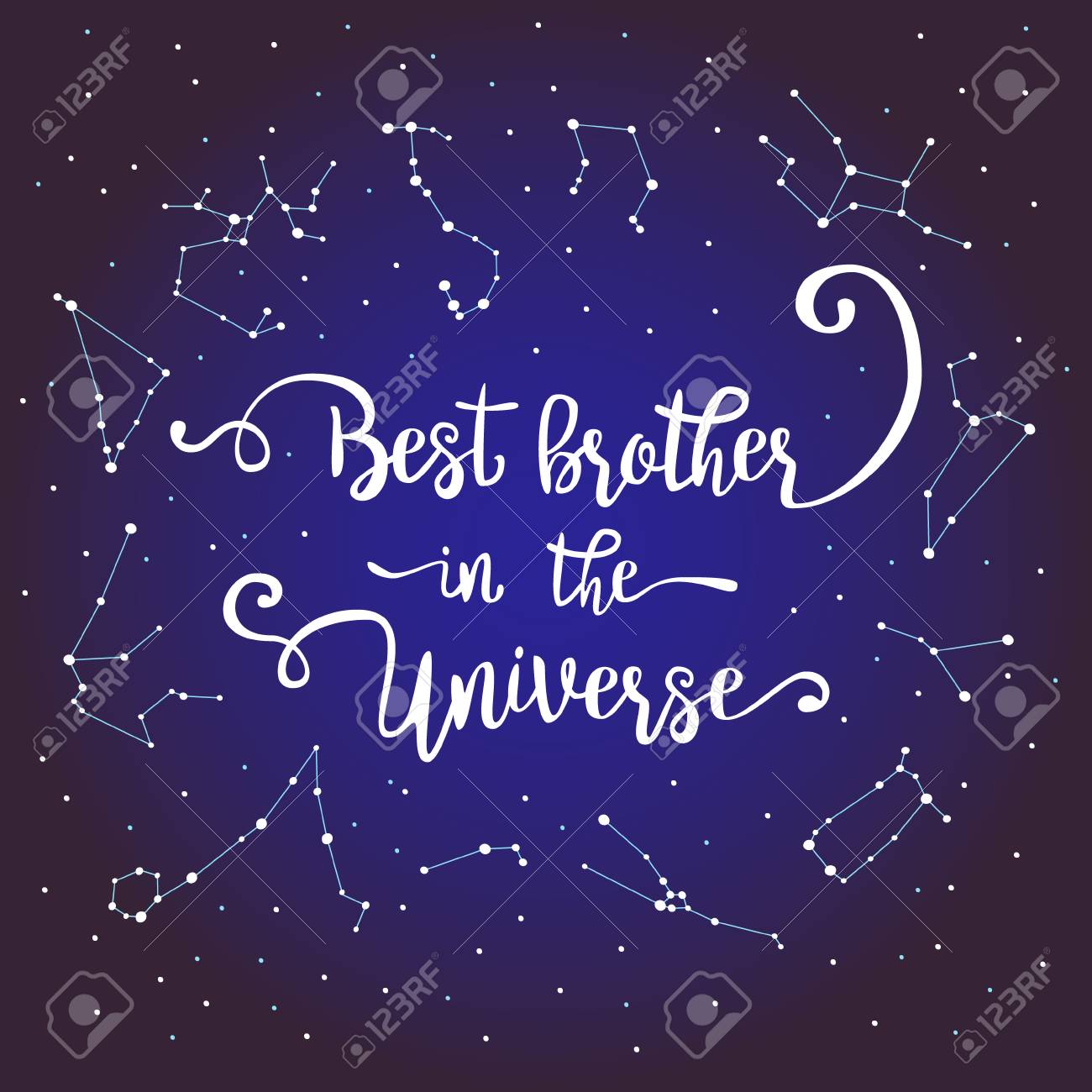Meilleur Frere De L Univers Citation Calligraphique Dessinee A La Main Lettrage De Vecteur Pour Frere Avec Amour Clip Art Libres De Droits Vecteurs Et Illustration Image