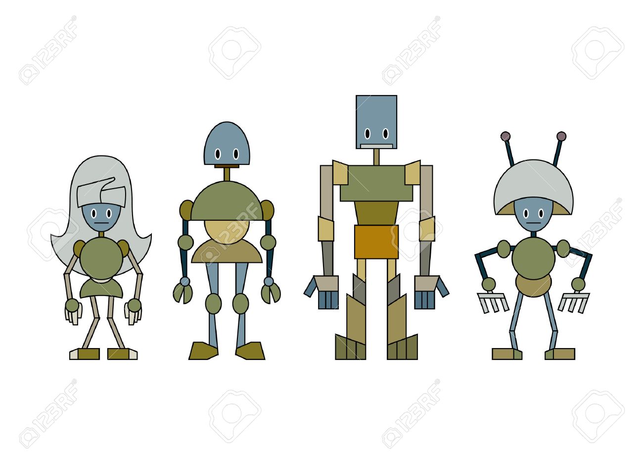面白い漫画のロボット家族のイラスト のイラスト素材 ベクタ Image 面白い漫画のロボット家族のイラスト のイラスト素材 ベクタ Image