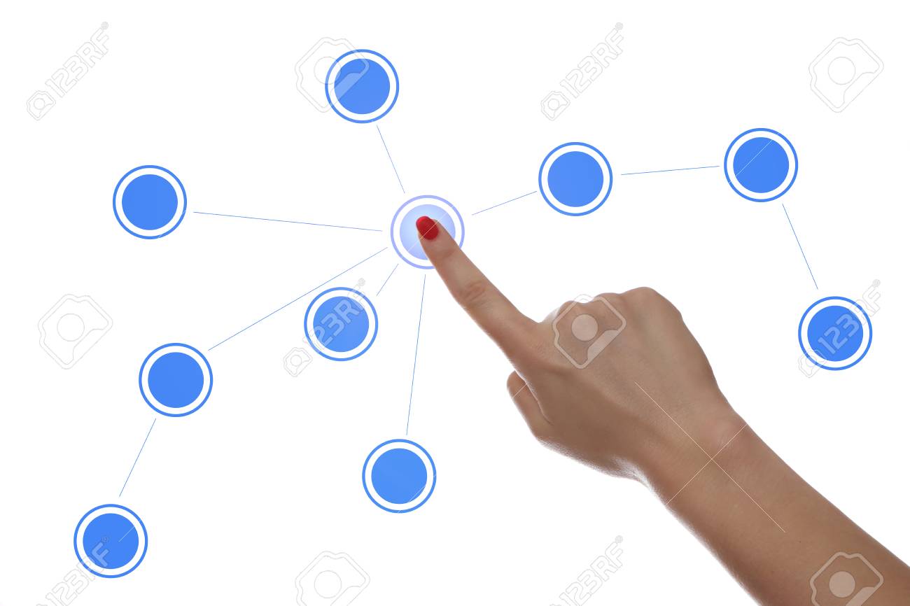 ボタンを押してください の写真素材 画像素材 Image