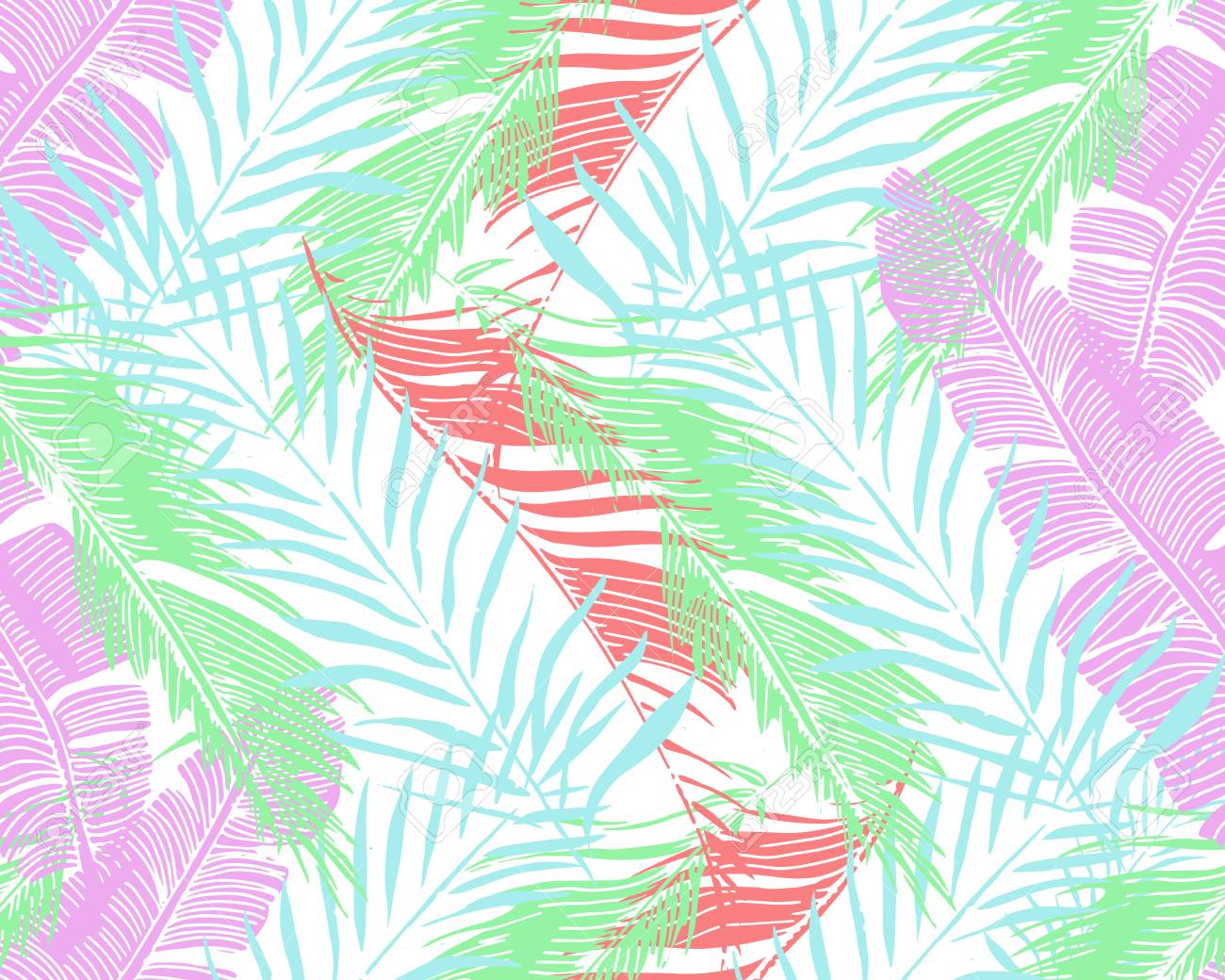 熱帯の背景 ベクトル シームレス パターンとエキゾチックなヤシの木は 織物や本カバーの製造 壁紙 印刷 ギフトを包むとスクラップブッ キングを残します のイラスト素材 ベクタ Image
