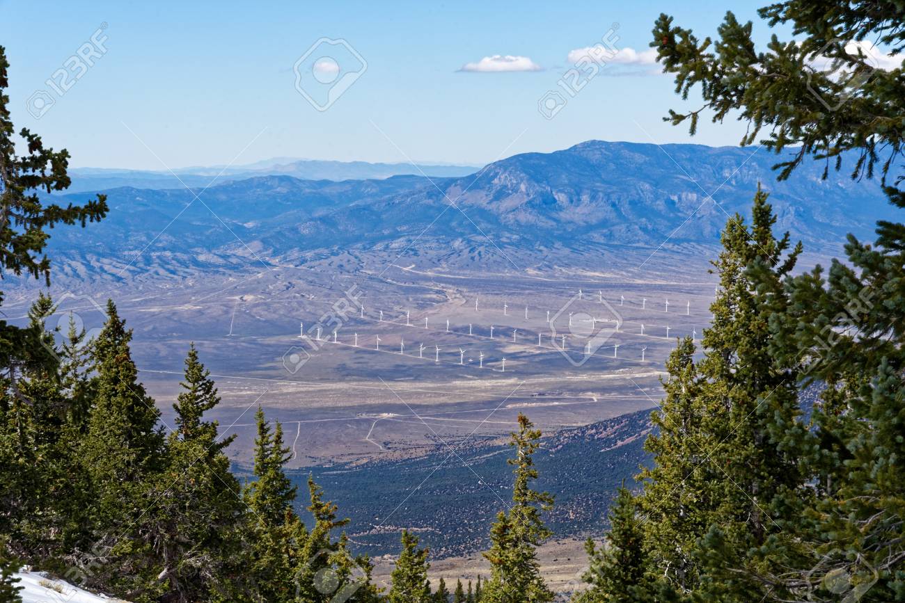 mojave desert in nevada from great basin national park stock photo great basin desert