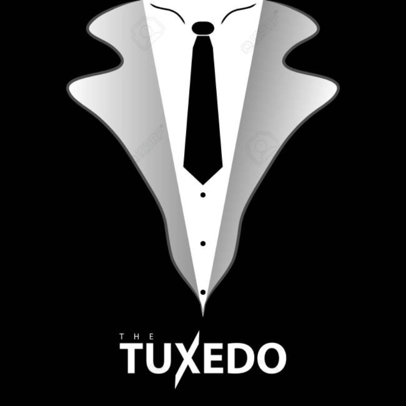 黒と白のネクタイ タキシードのイラストのイラスト素材 ベクタ Image