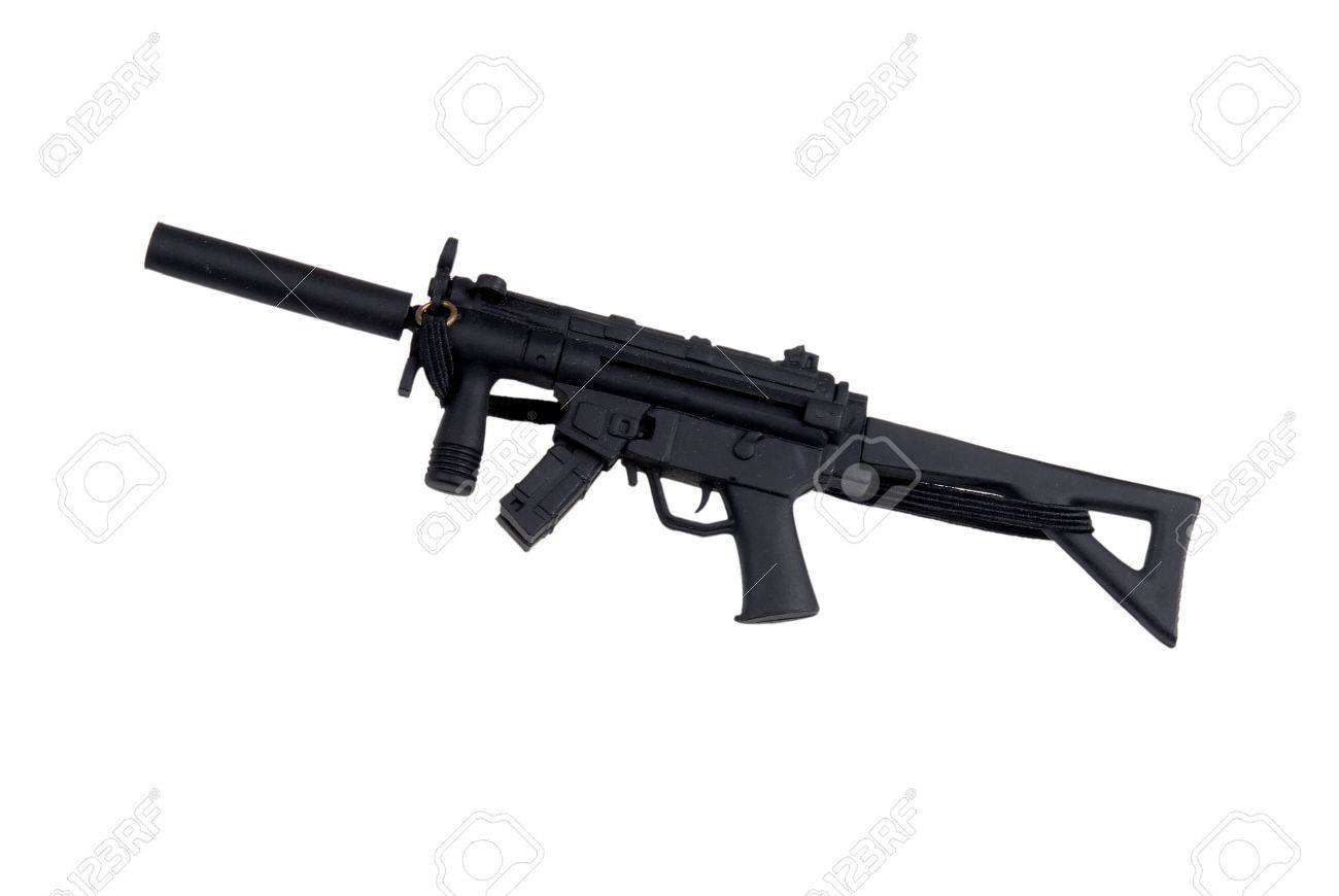 black machine gun toy
