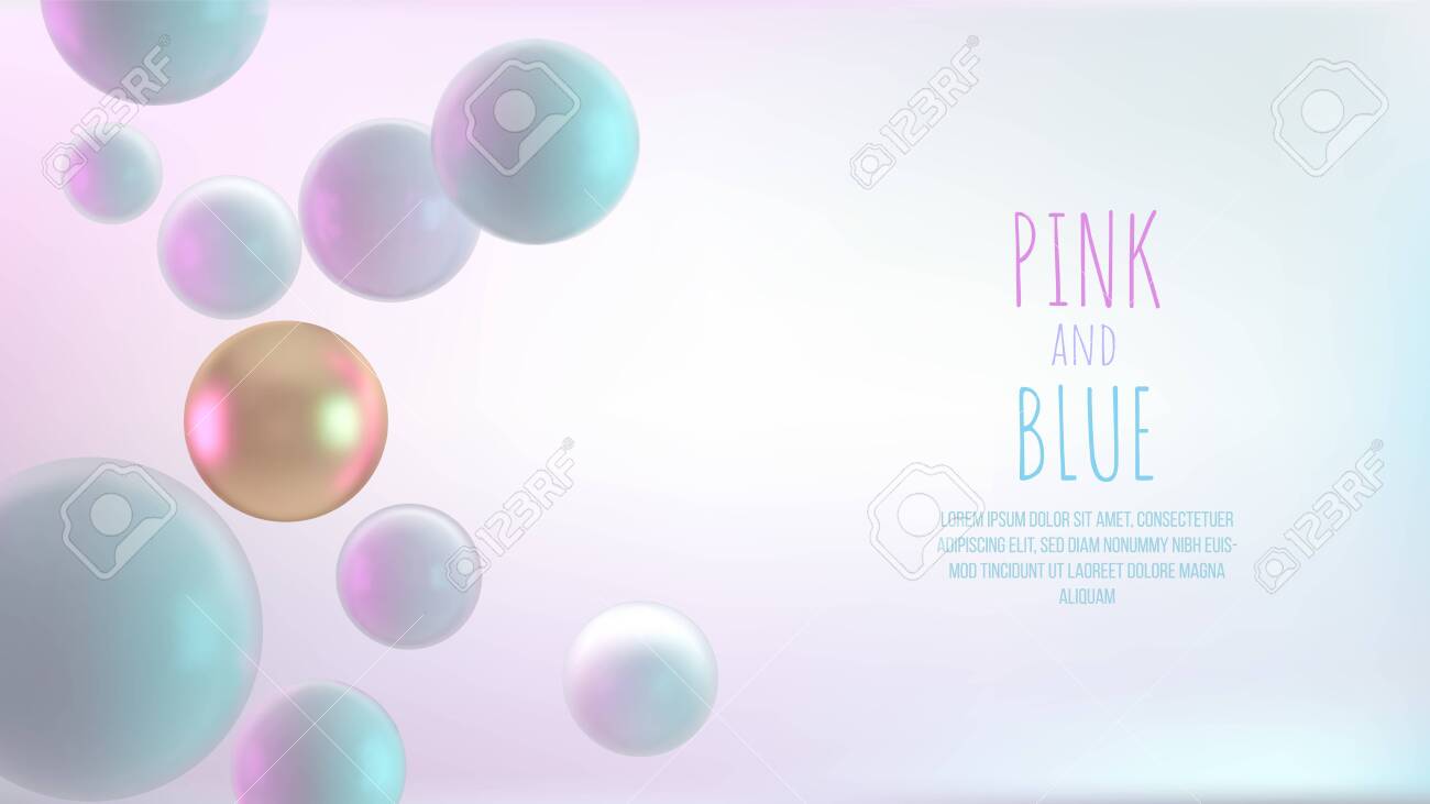 Multicolored decorative balls. Abstract 3d realistic vector illustration. Pearls close up with depth of field. - 135667017 Multicolored decorative balls. Abstract 3d realistic vector illustration. Pearls close up with depth of field. - 135667017