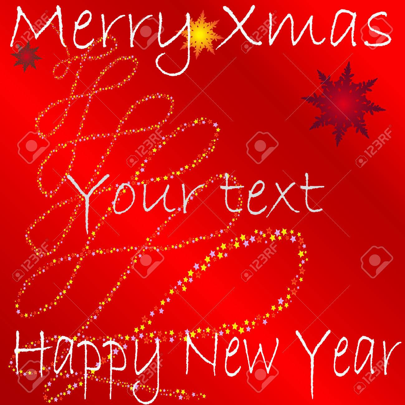 クリスマスと新年のシンボルとかわいいフレーム 星のかわいいクリスマス ツリーのイラスト素材 ベクタ Image