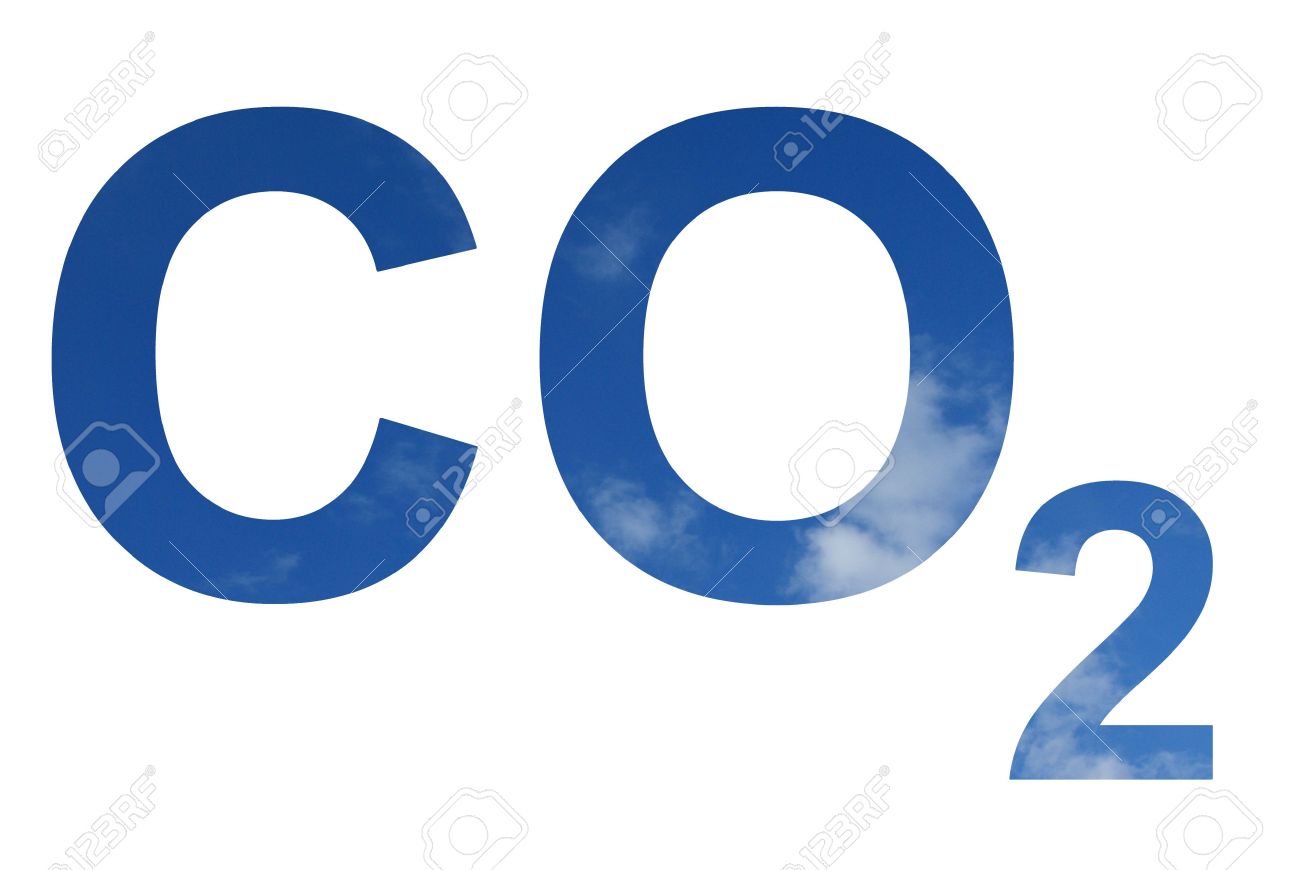 青空の co2 記号のパターンです ロイヤリティーフリーフォト