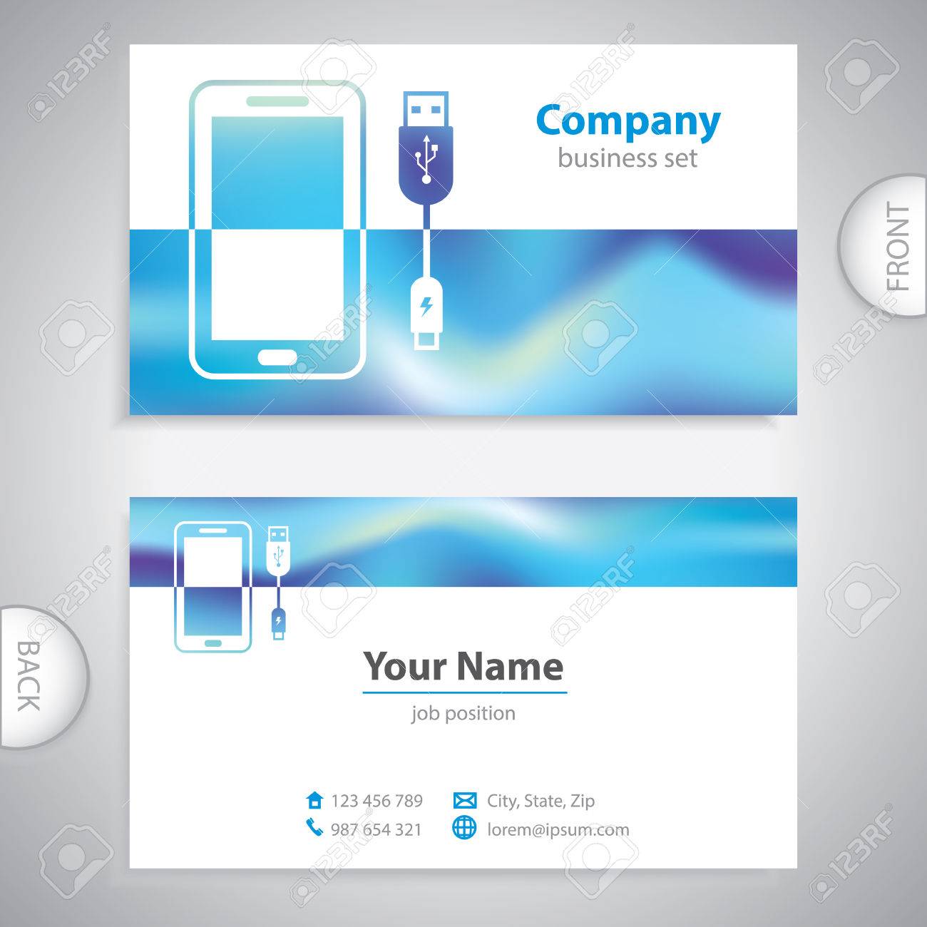 Visitenkarte Handy Zubehor Consumer Electronics Firmenprasentationen Lizenzfrei Nutzbare Vektorgrafiken Clip Arts Illustrationen Image 45275184